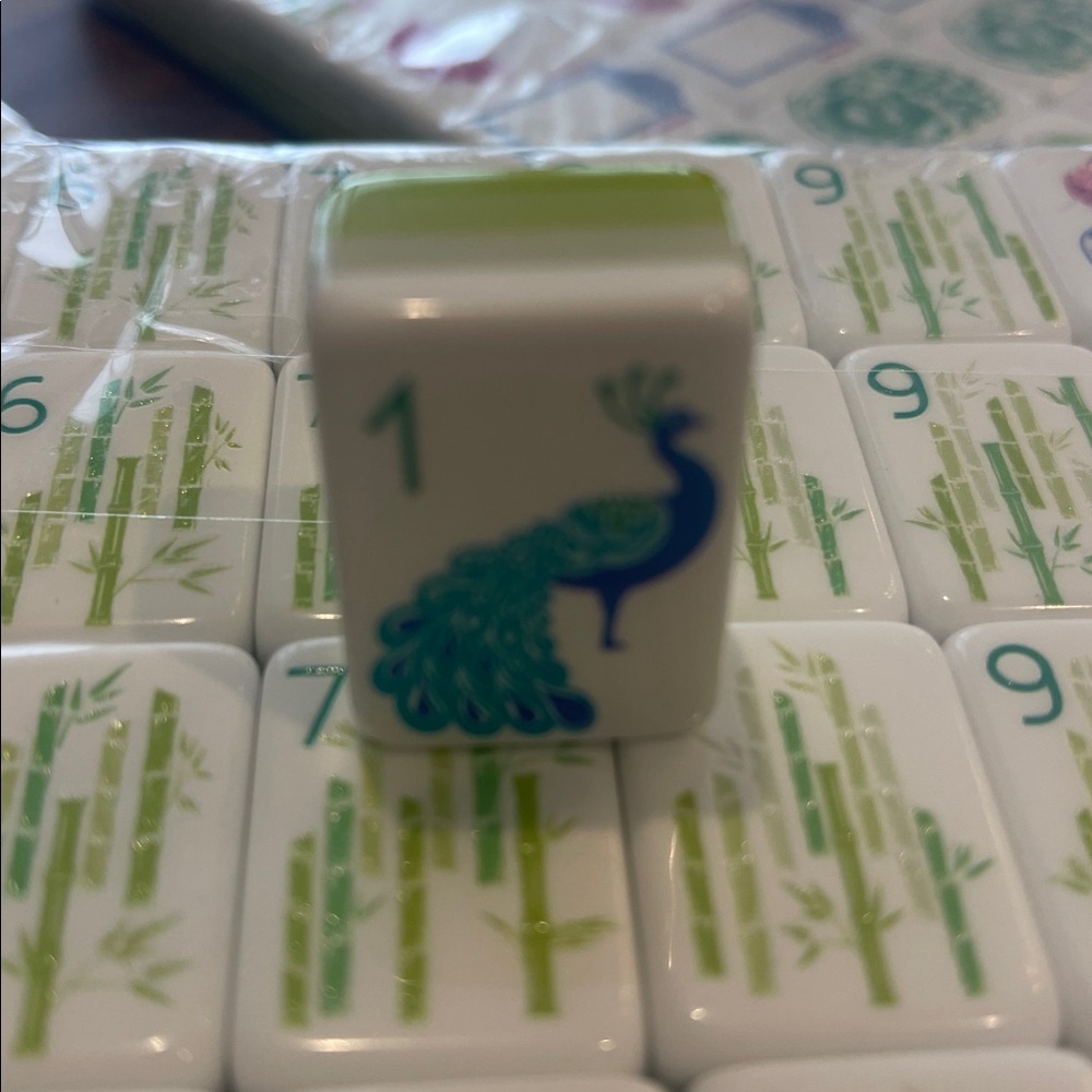 Mahjong Tiles. New. Green. 2 Sets Left. Sets have slight misprints. see details - Picture 7 of 16